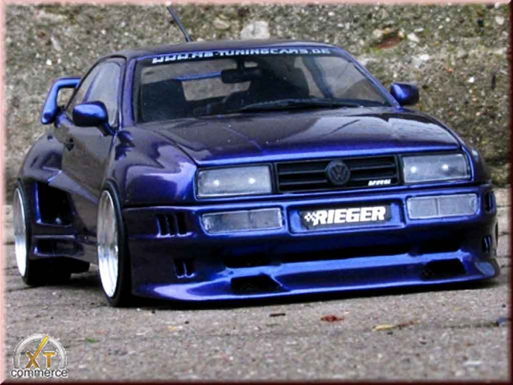 Volkswagen Corrado VR6 1/18 Revell VR6 kit carrosserie rieger blue jantes bords larges diecast model cars