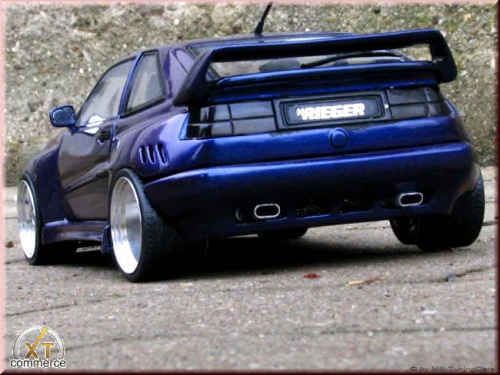 Volkswagen Corrado VR6 kit carrosserie rieger blue jantes bords larges 1/18 Revell