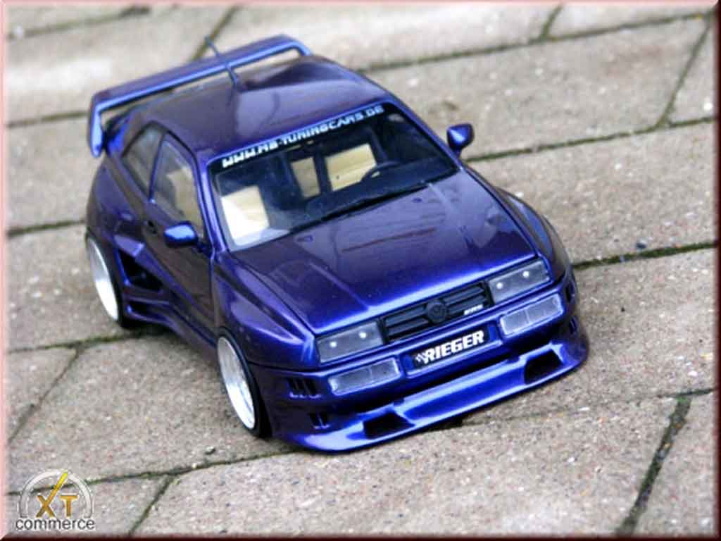 Volkswagen Corrado VR6 kit carrosserie rieger blue jantes bords larges 1/18 Revell