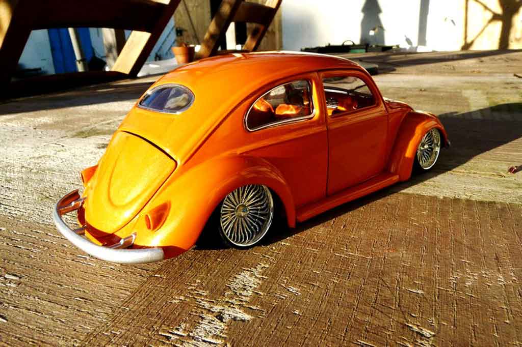 Volkswagen Kafer Base 1955 cox low ride orange 1/18 Burago