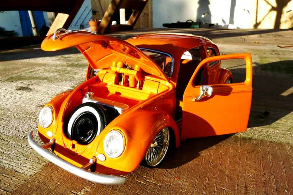 Volkswagen Kafer Base 1955 cox low ride orange 1/18 Burago