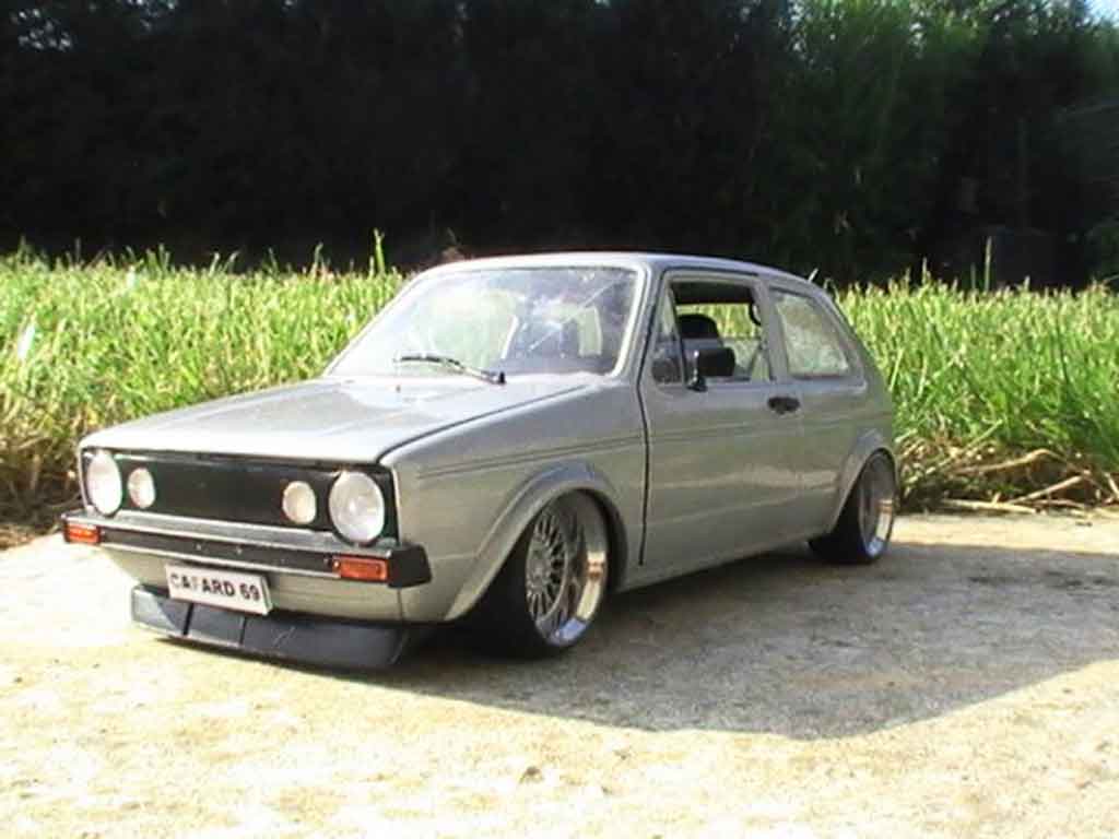 Volkswagen Golf GTI swap vr6 grey audi jantes a deport 1/18 Solido