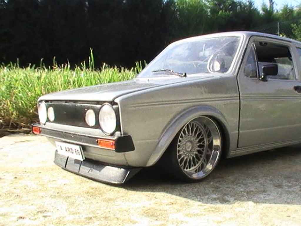 Volkswagen Golf GTI swap vr6 grey audi jantes a deport 1/18 Solido