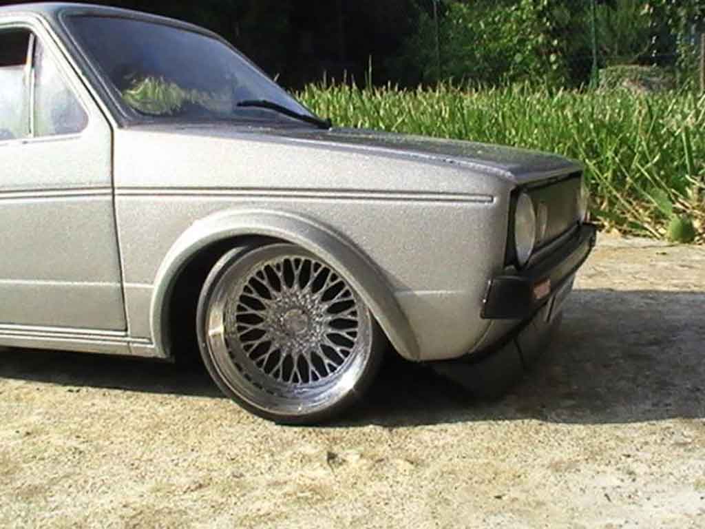 Volkswagen Golf GTI swap vr6 grey audi jantes a deport 1/18 Solido