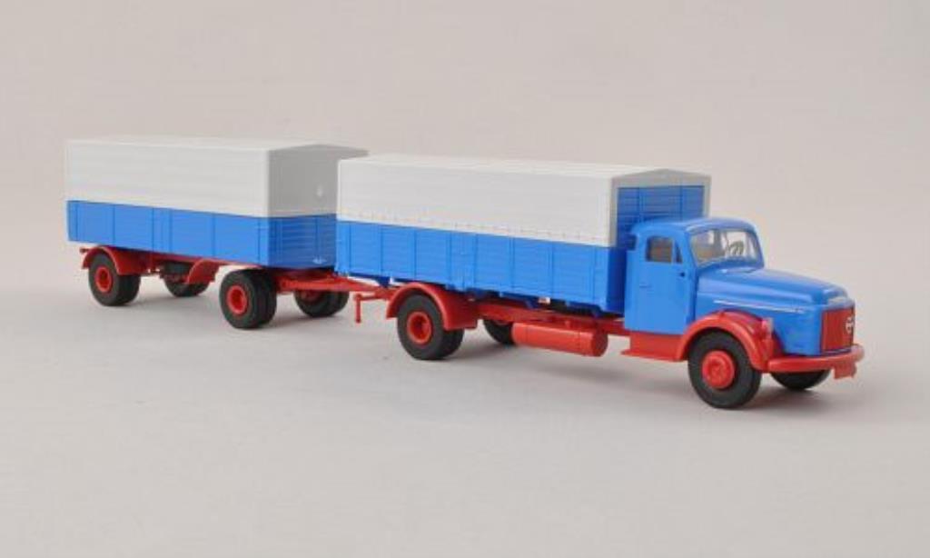 Volvo N88 1/87 Brekina P/P-Zug blue mit redem Chassis diecast model cars