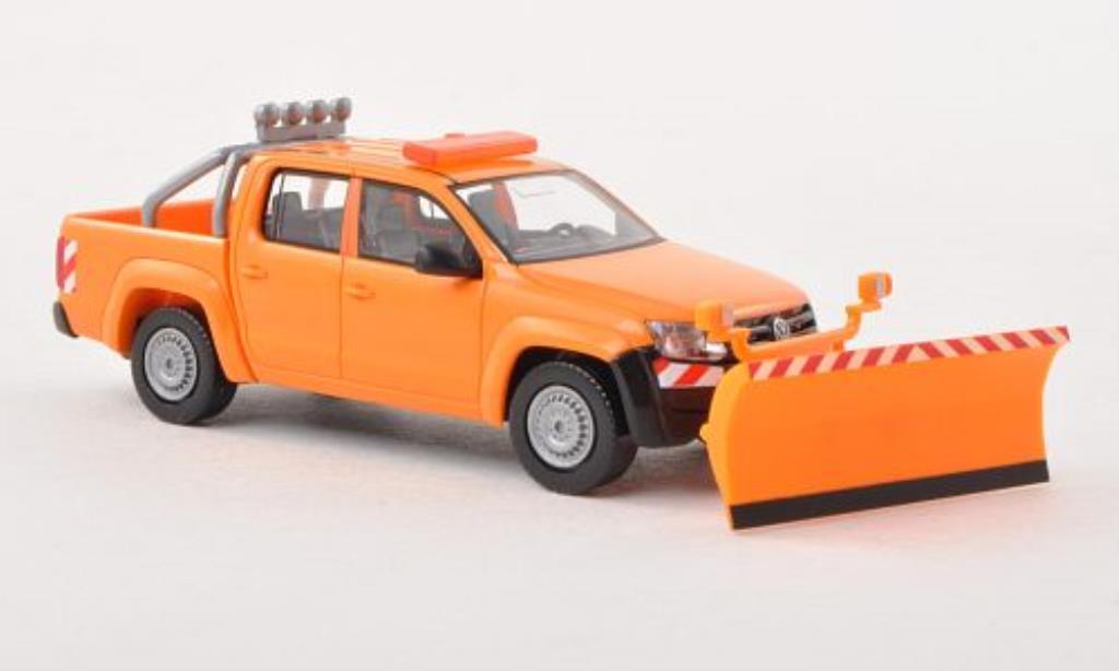 Volkswagen Amarok 1/87 Wiking Winterdienst mit Raumschild diecast model cars