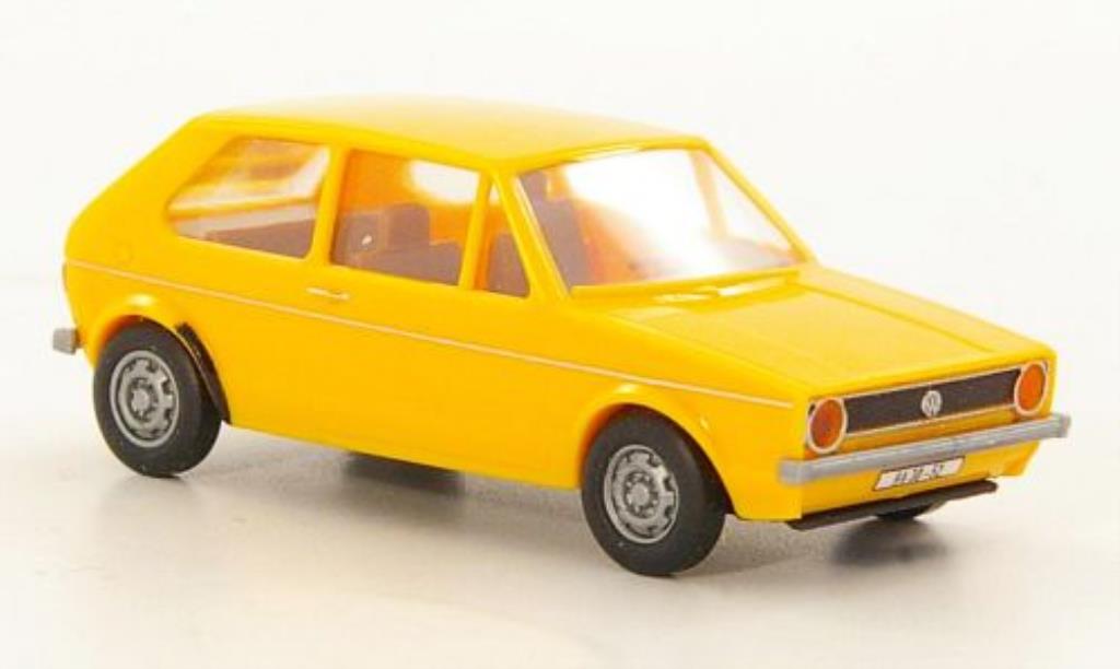 Volkswagen Golf I 1/87 Brekina I yellow DDR diecast model cars