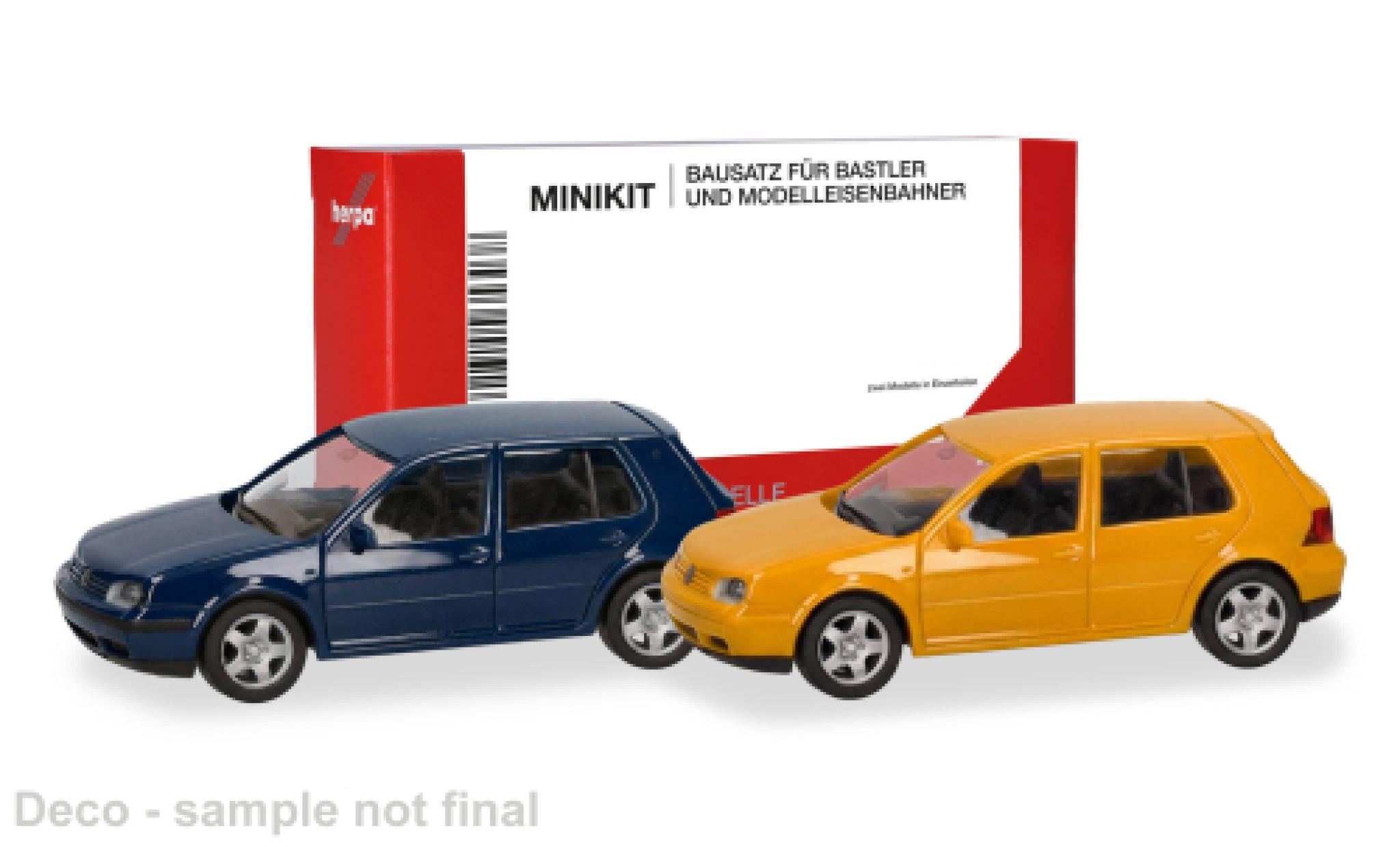Volkswagen Golf 1/87 Herpa MiniKit IV blue/yellow 1:87 diecast model cars
