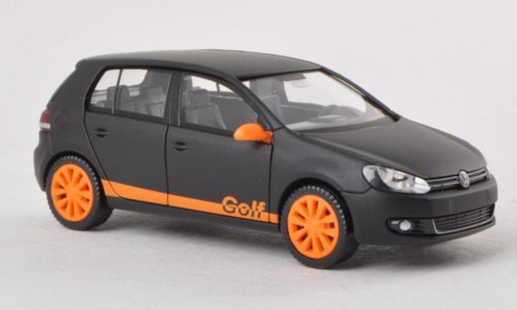 Volkswagen Golf VI 1/87 Wiking VI mattblack/orange diecast model cars