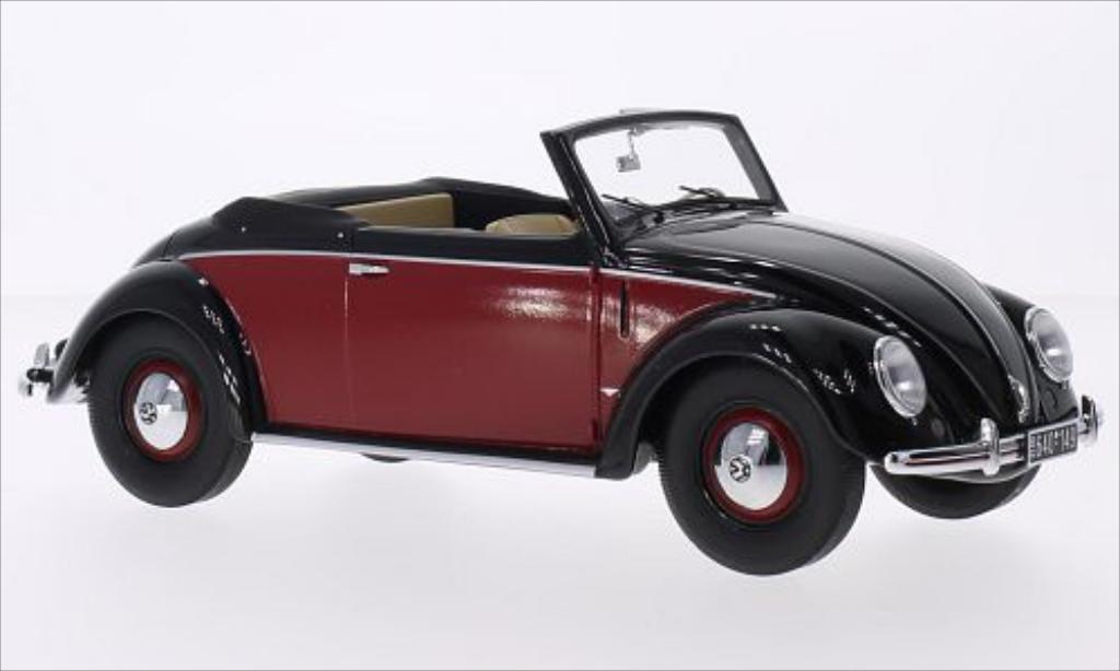 Volkswagen Kafer 1/18 Minichamps 1200 Convertible Hebmuller black/red 1949 diecast model cars
