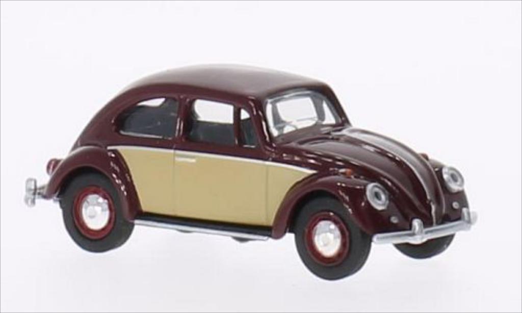 Volkswagen Kafer 1/64 Schuco 1500 red/beige 1960 diecast model cars