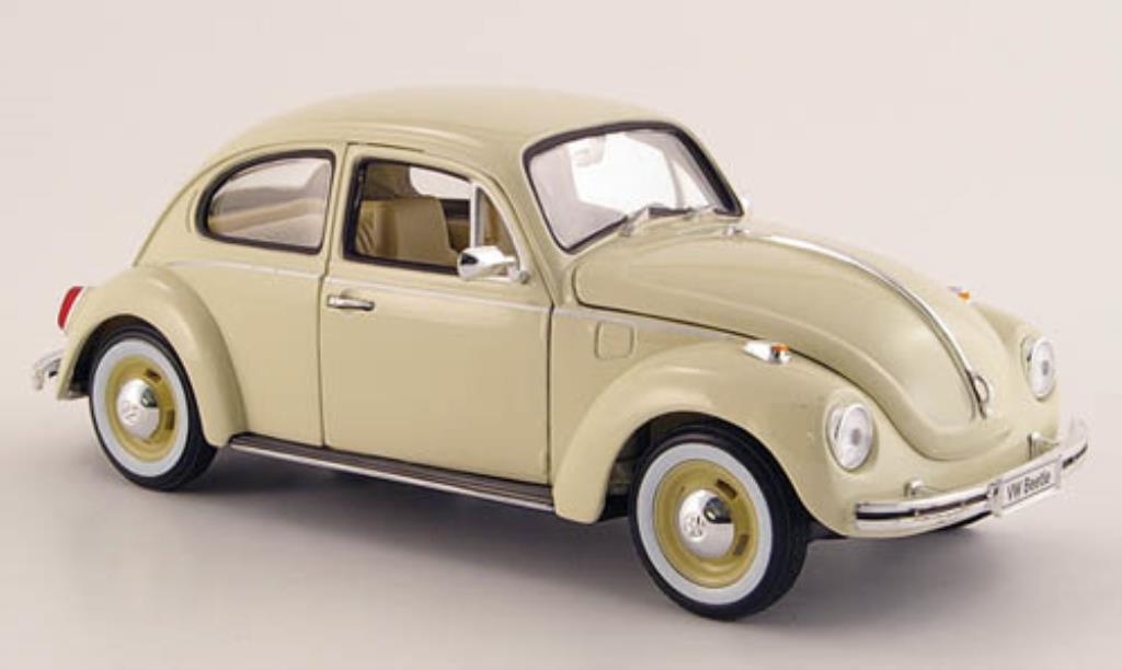 Volkswagen Kafer 1/24 Welly beige mit whitewandreifen 1972 diecast model cars