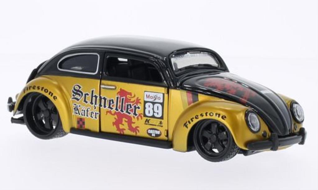 Volkswagen Kafer 1/24 Maisto No.89 Schneller black/gold diecast model cars