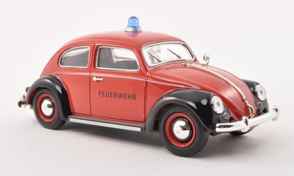 Volkswagen Kafer 1/32 Schuco Ovali Fire brigade red/black diecast model cars