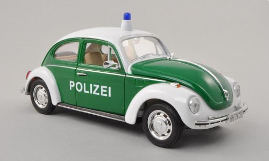 Volkswagen Kafer 1/24 Welly Police grun/white 1972 diecast model cars