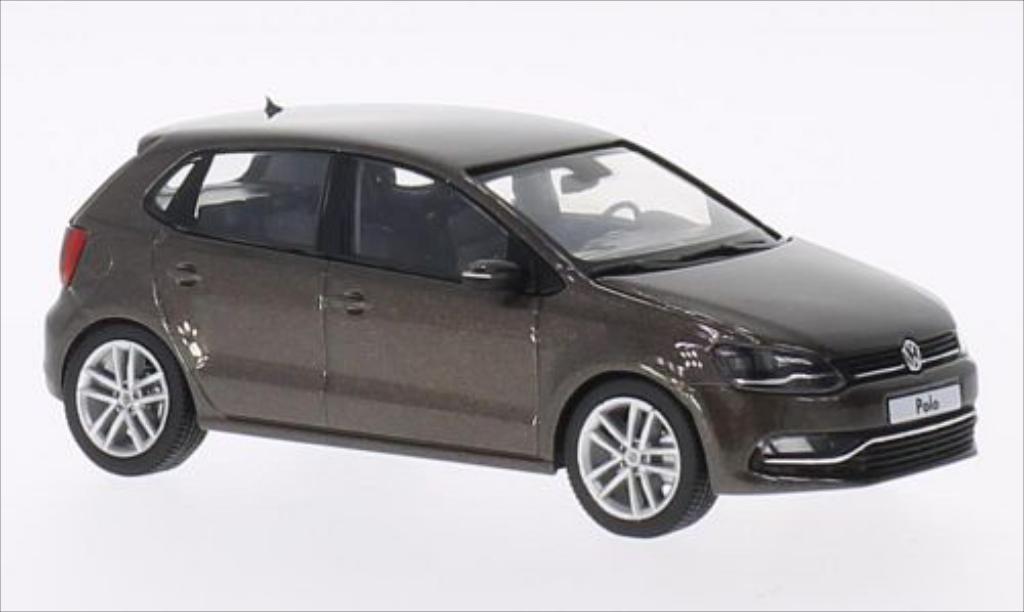 Volkswagen Polo 1/43 Herpa 5-turig Facelift metallic brown 2014 diecast model cars
