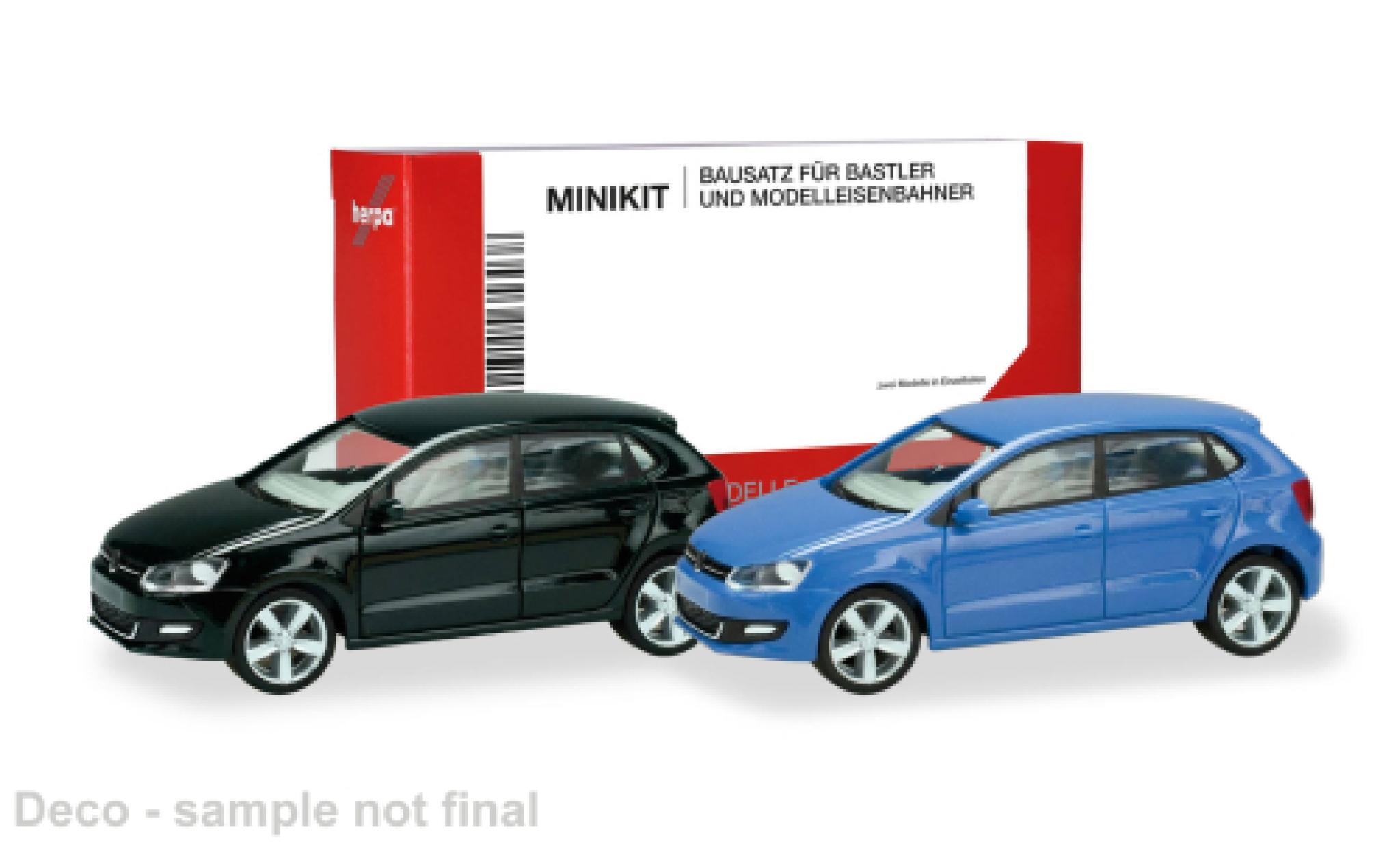Volkswagen Polo 1/87 Herpa MiniKit black/blue 2014 1:87 diecast model cars