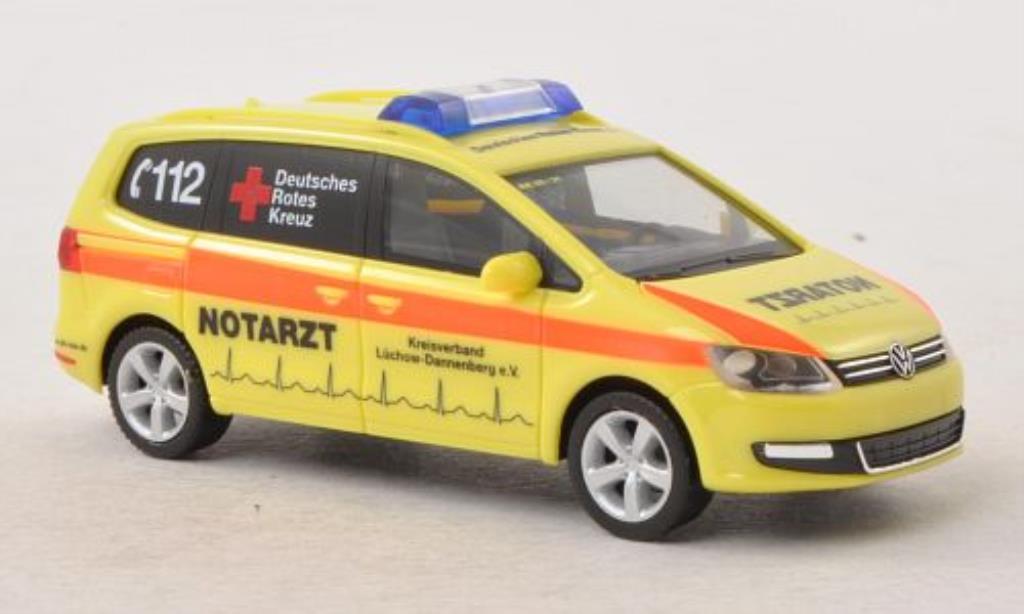 Volkswagen Sharan 1/87 Herpa DRK Luchow - Notarzt diecast model cars