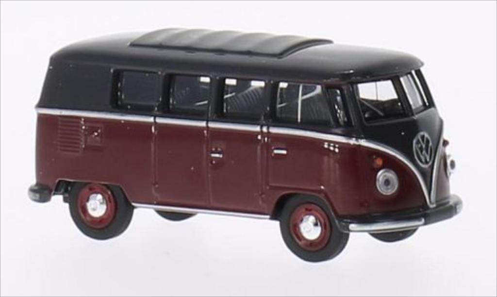 Volkswagen T1 1/64 Schuco Bus red/grey diecast model cars
