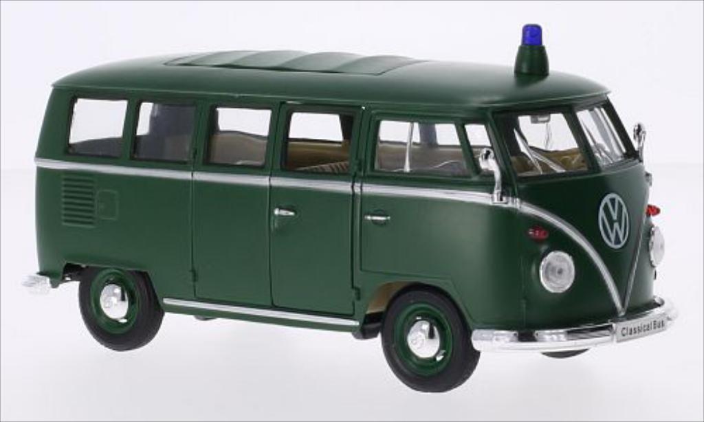 Volkswagen T1 1/24 Welly Bus matt-grun Police 1962 diecast model cars