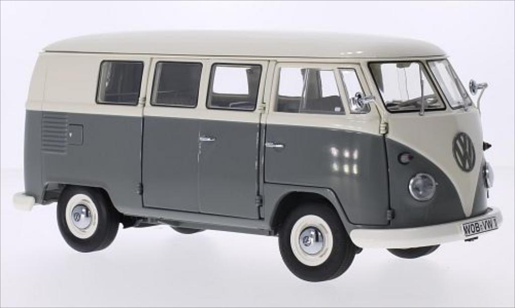 Volkswagen T1 1/18 Schuco Bus white/grey 1959 diecast model cars