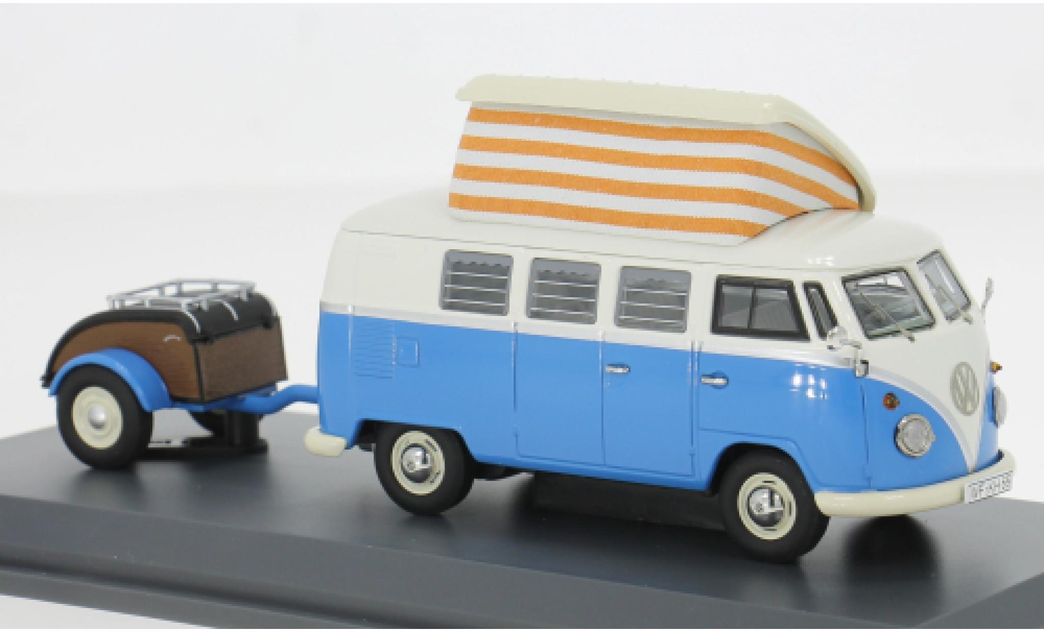 Volkswagen T1 1/43 Schuco Campingbus blue/white 1:43 diecast model cars