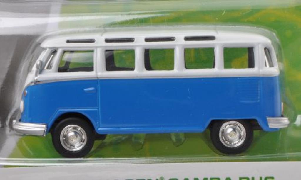 Volkswagen T1 1/64 Greenlight Samba blue/white diecast model cars
