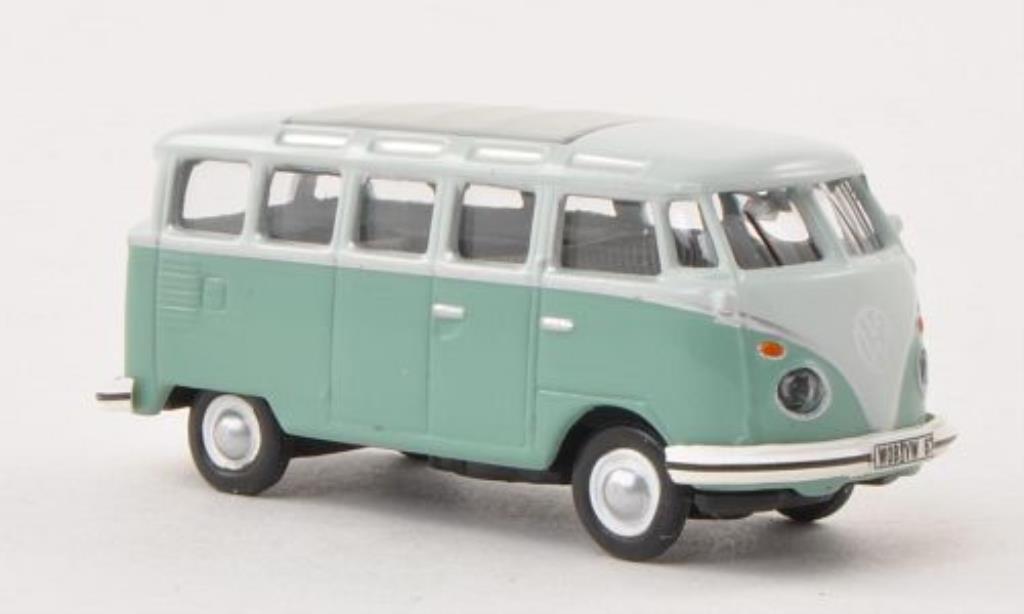 Volkswagen T1 1/87 Schuco Samba grey-grun/grey diecast model cars