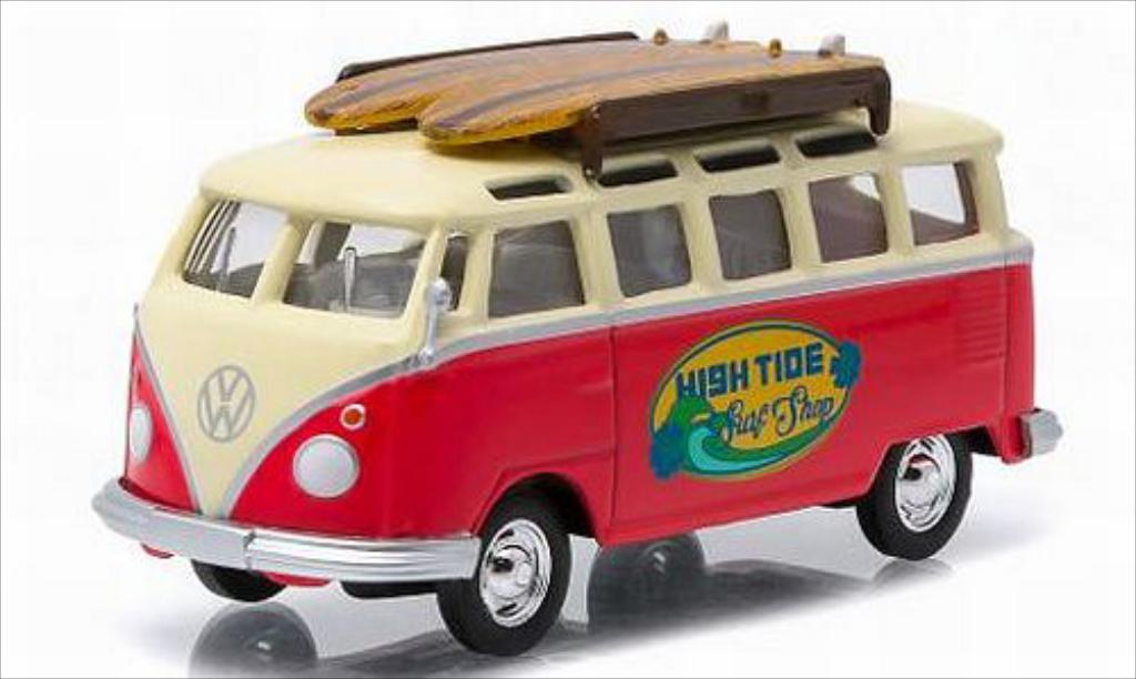 Volkswagen T1 1/64 Greenlight Samba High Tide Surf Shop diecast model cars