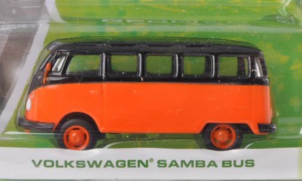 Volkswagen T1 1/64 Greenlight Samba orange/black diecast model cars