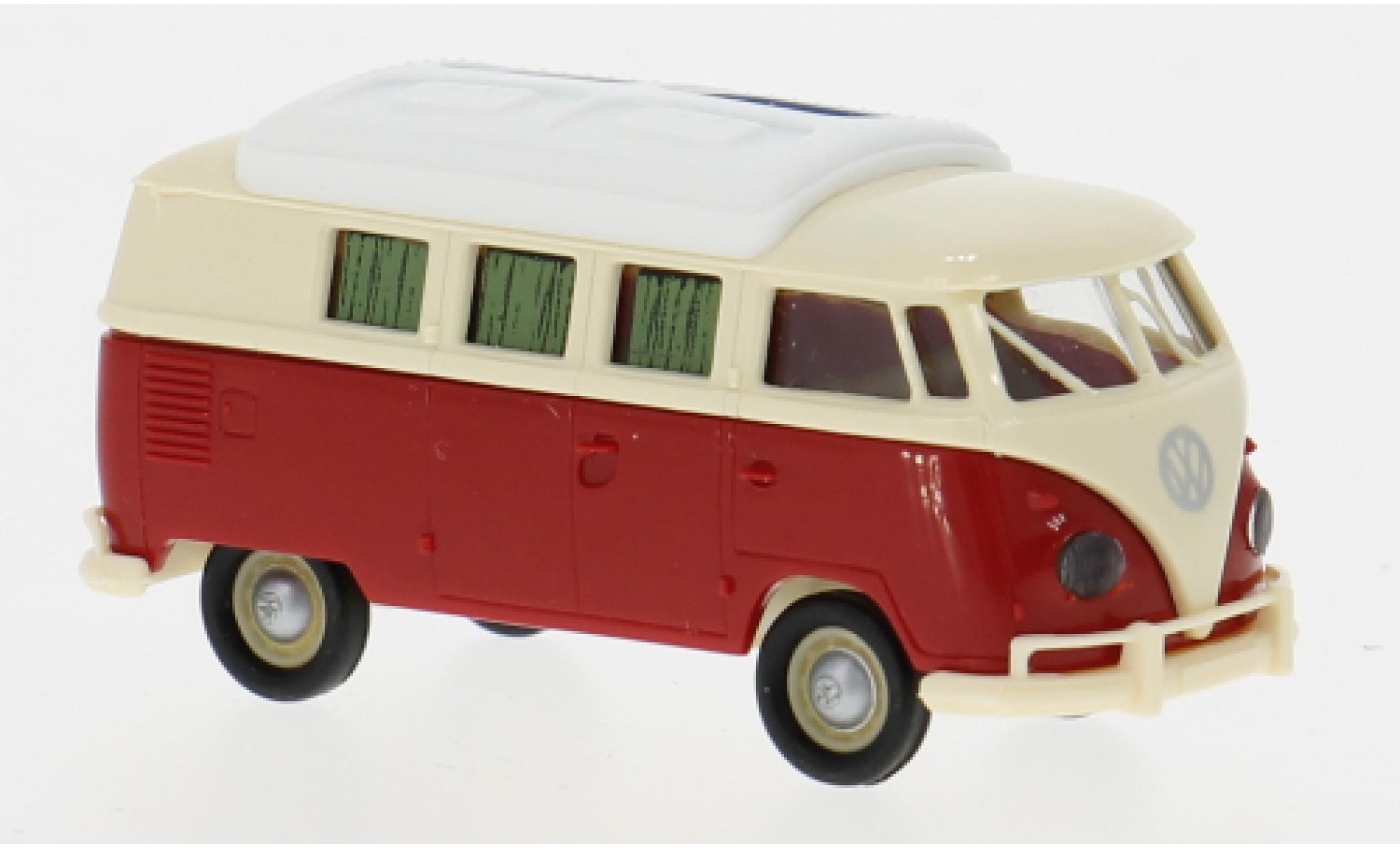 Volkswagen T1 1/87 Brekina b Camper beige/red 1960 1:87 diecast model cars