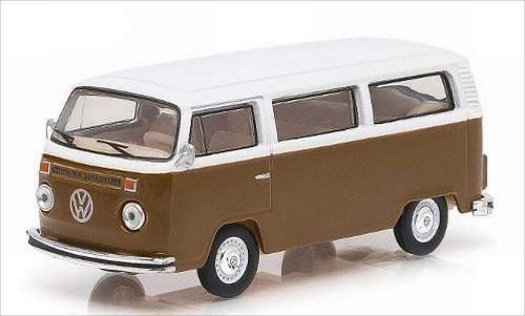 Volkswagen T2 1/64 Greenlight Bus Champagne Edition brown/white 1977 diecast model cars