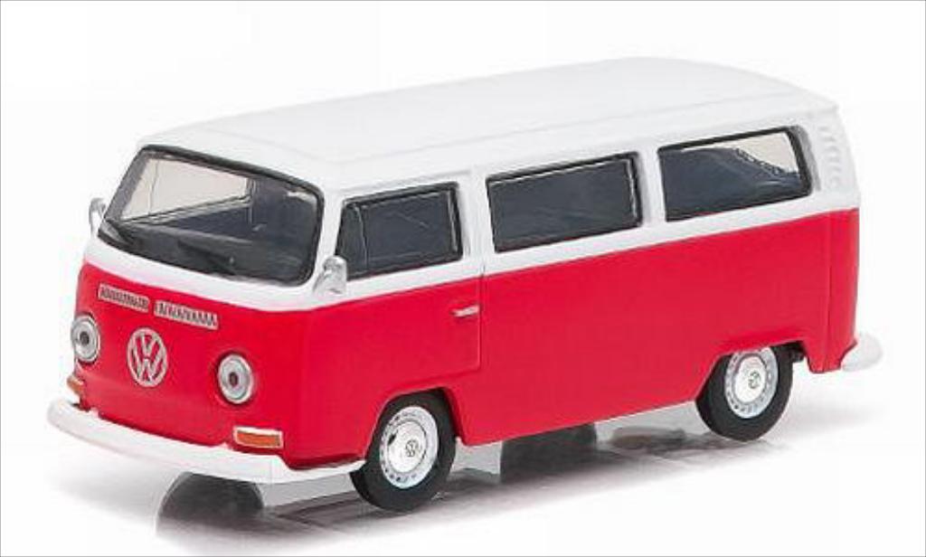 Volkswagen T2 1/64 Greenlight Bus red/white 1968 diecast model cars