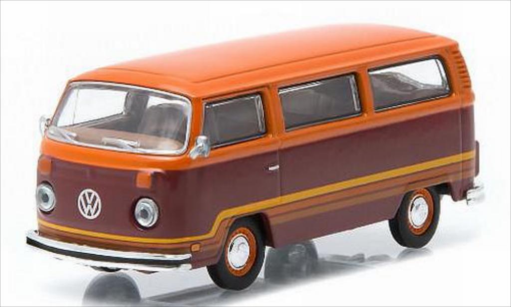 Volkswagen T2 1/64 Greenlight Champagne Edition II Bus red/orange 1978 diecast model cars