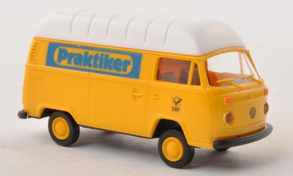 Volkswagen T2 1/87 Brekina Hochdach-Kasten Praktiker - Deutsche Bundespost diecast model cars