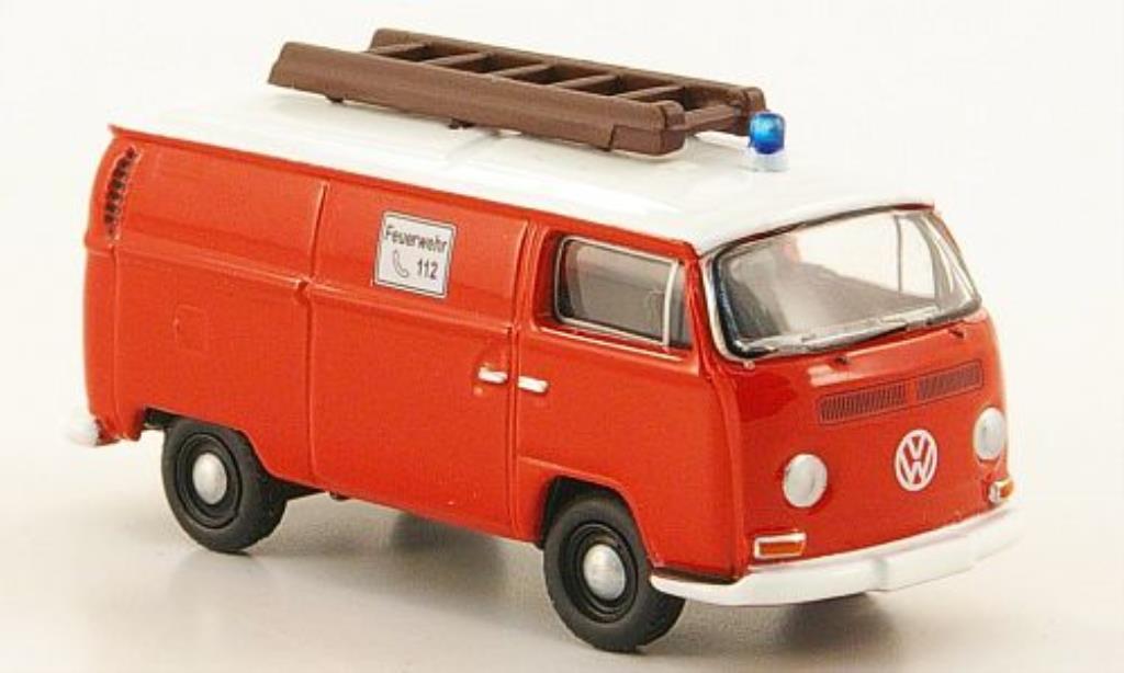 Volkswagen T2 1/87 Bub Kasten Fire brigade red/white diecast model cars