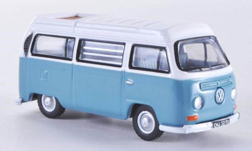 Volkswagen T2 1/76 Oxford Westfalia Camper greyblue/white RHD diecast model cars