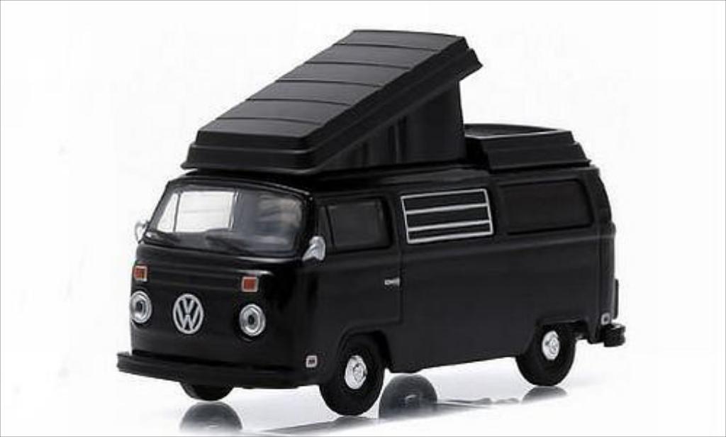 Volkswagen T2 1/64 Greenlight Westfalia black 1973 diecast model cars