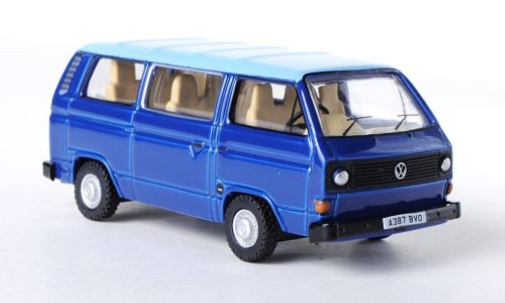 Volkswagen T3 1/76 Oxford Bus blue/blue RHD diecast model cars