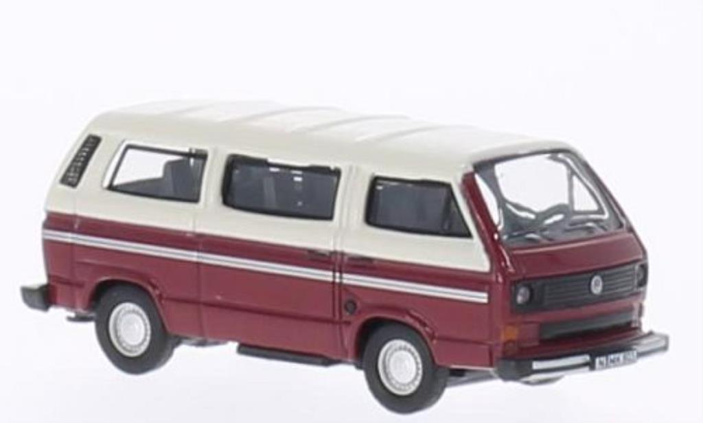 Volkswagen T3 1/87 Schuco Bus red/white diecast model cars