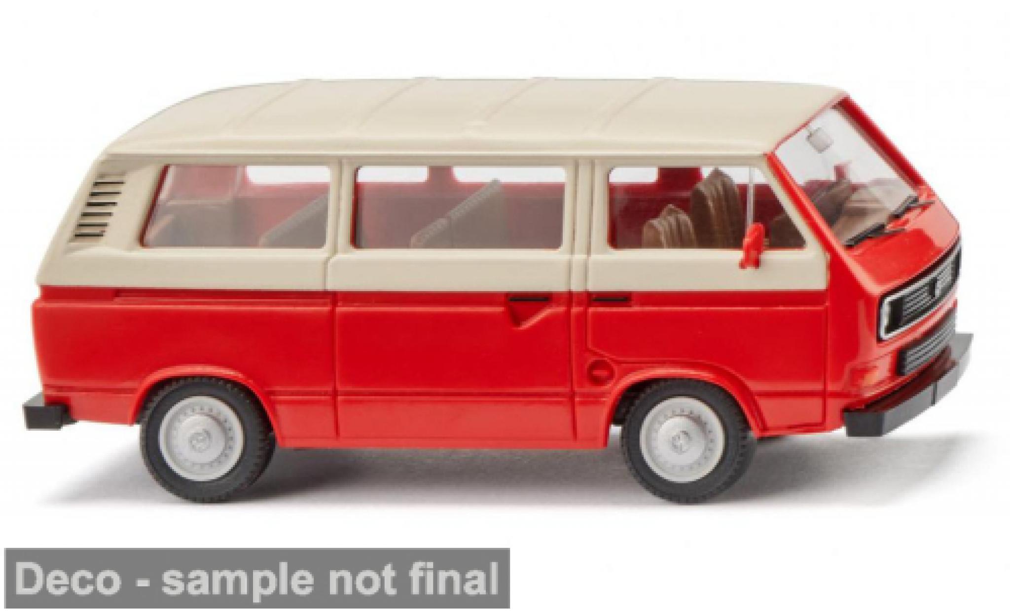 Volkswagen T3 1/87 Wiking Bus rot/beige 1979 1:87 diecast model cars