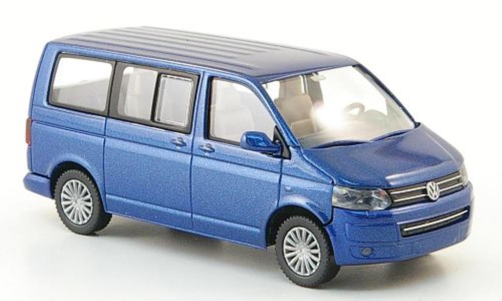 Volkswagen T5 1/87 Wiking Multivan blue diecast model cars