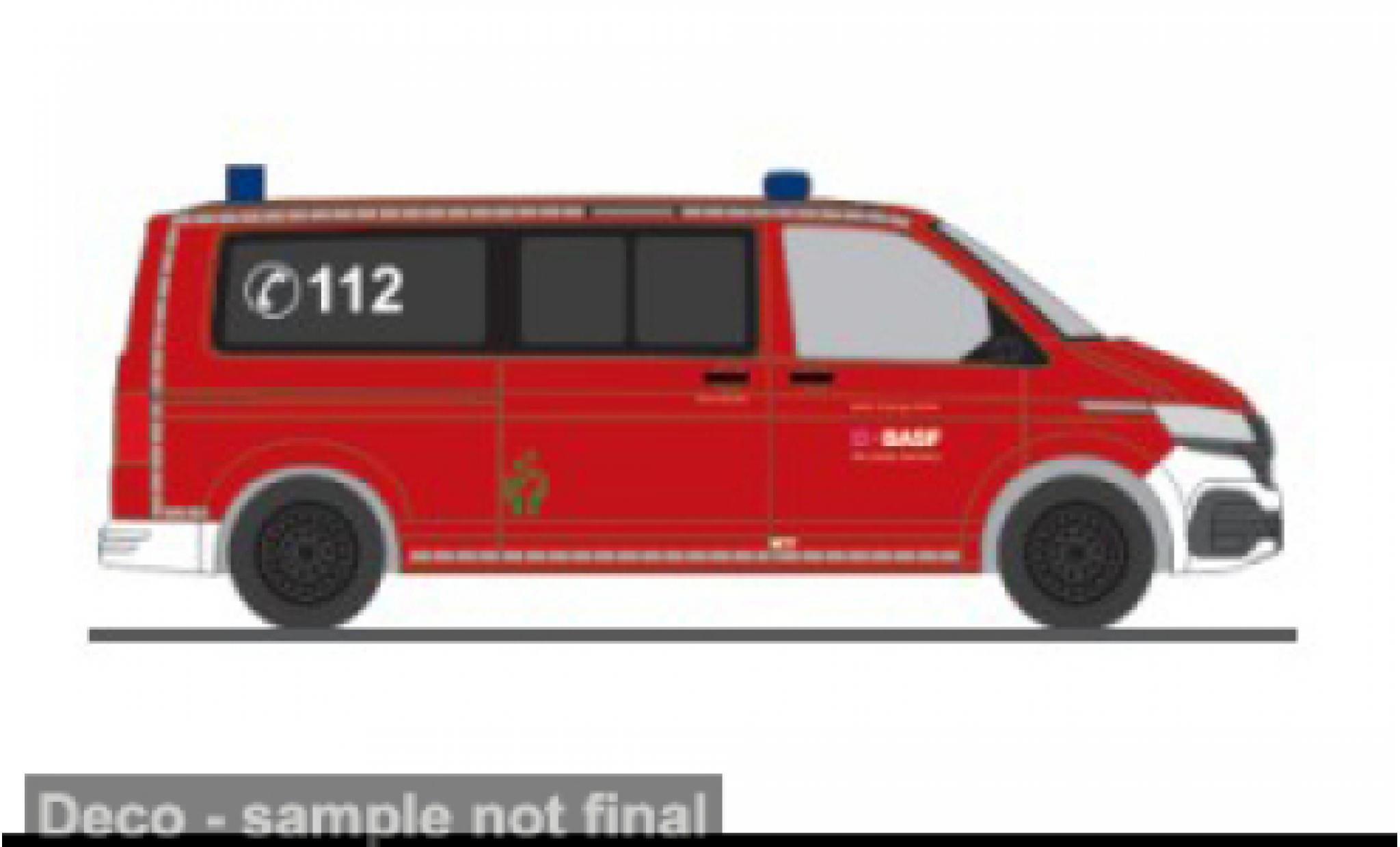 Volkswagen T6 1/87 Rietze .1 BASF Werkfeuerwehr M&uuml;nster 1:87 diecast model cars