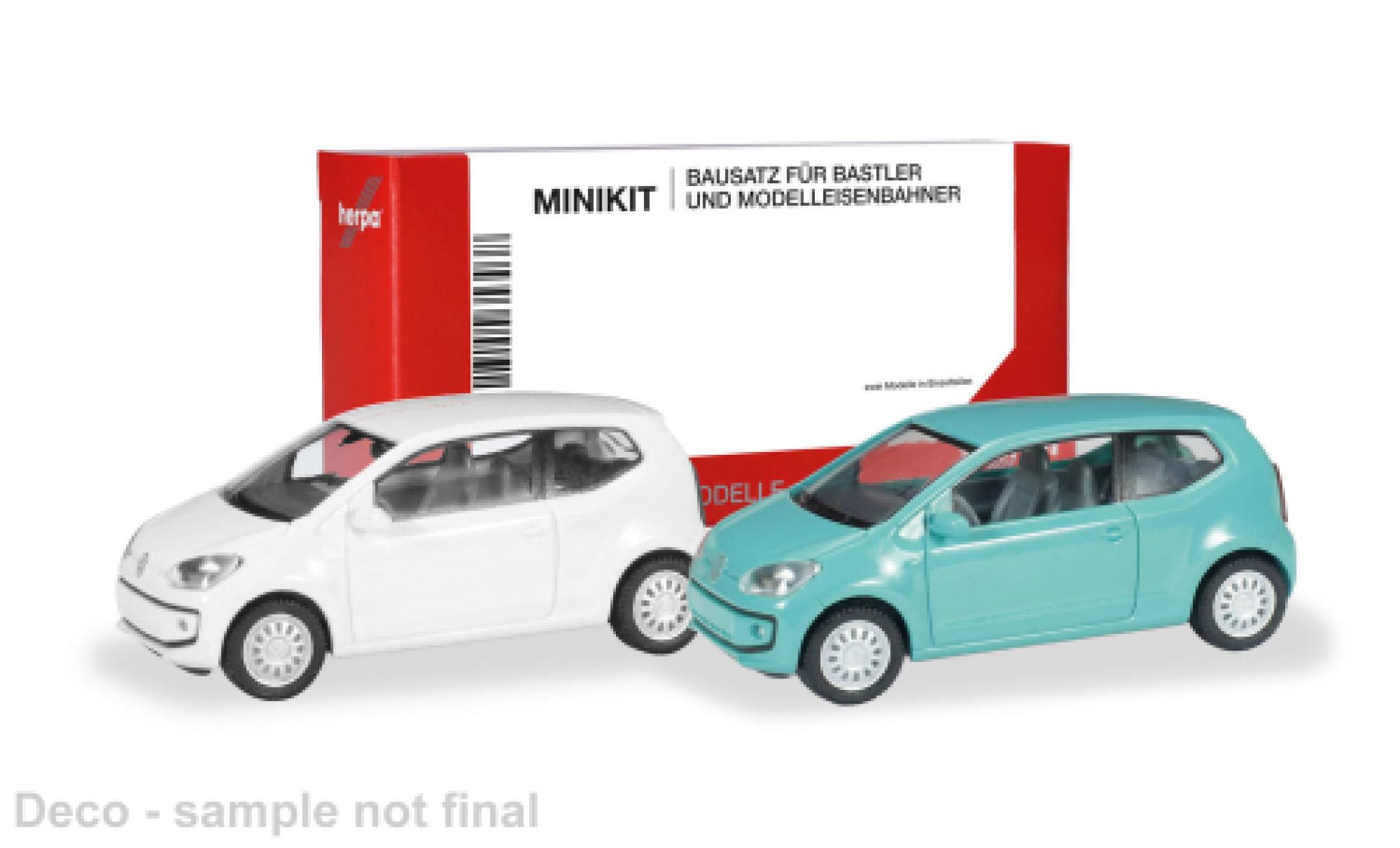 Volkswagen UP! 1/87 Herpa MiniKit Up! white/t&uuml;rkis 1:87 diecast model cars