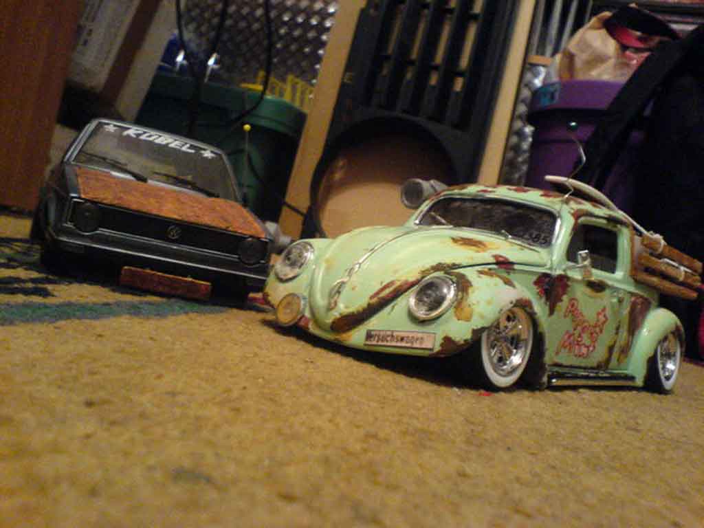 Volkswagen Kafer Rat Rod coxinelle style 1/18 Burago