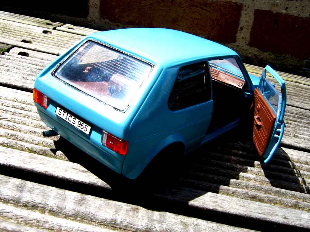 Volkswagen Golf GTI blue jantes ford escort rallye 1/18 Solido