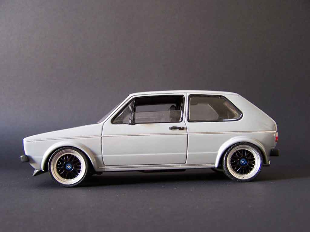 Volkswagen Golf 1 GTI 1/18 Solido 1 GTI grey jantes tsw 18 pouces pinstriping diecast model cars