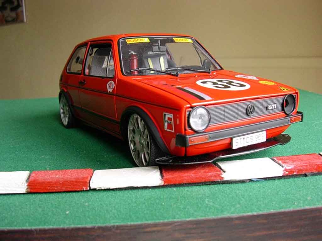 Volkswagen Golf 1 GTI 1/18 Solido 1 GTI racing moteur v10 jantes bbs diecast model cars