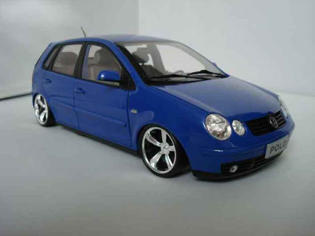 Volkswagen Polo 1/18 Anson 9n blue jantes 14 pouces diecast model cars