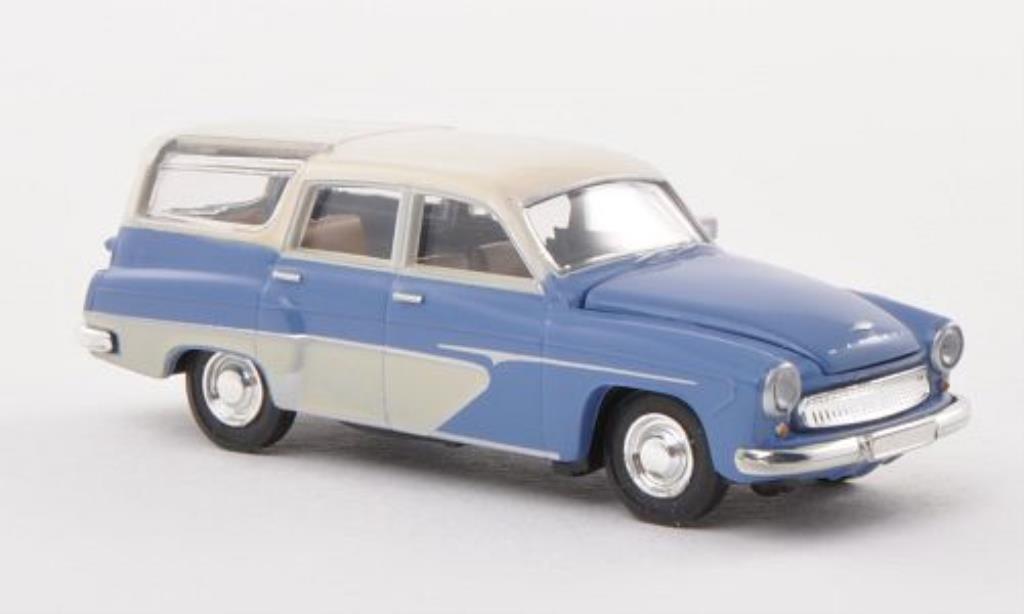 Wartburg 311 1/87 Brekina Camping blue/beige diecast model cars